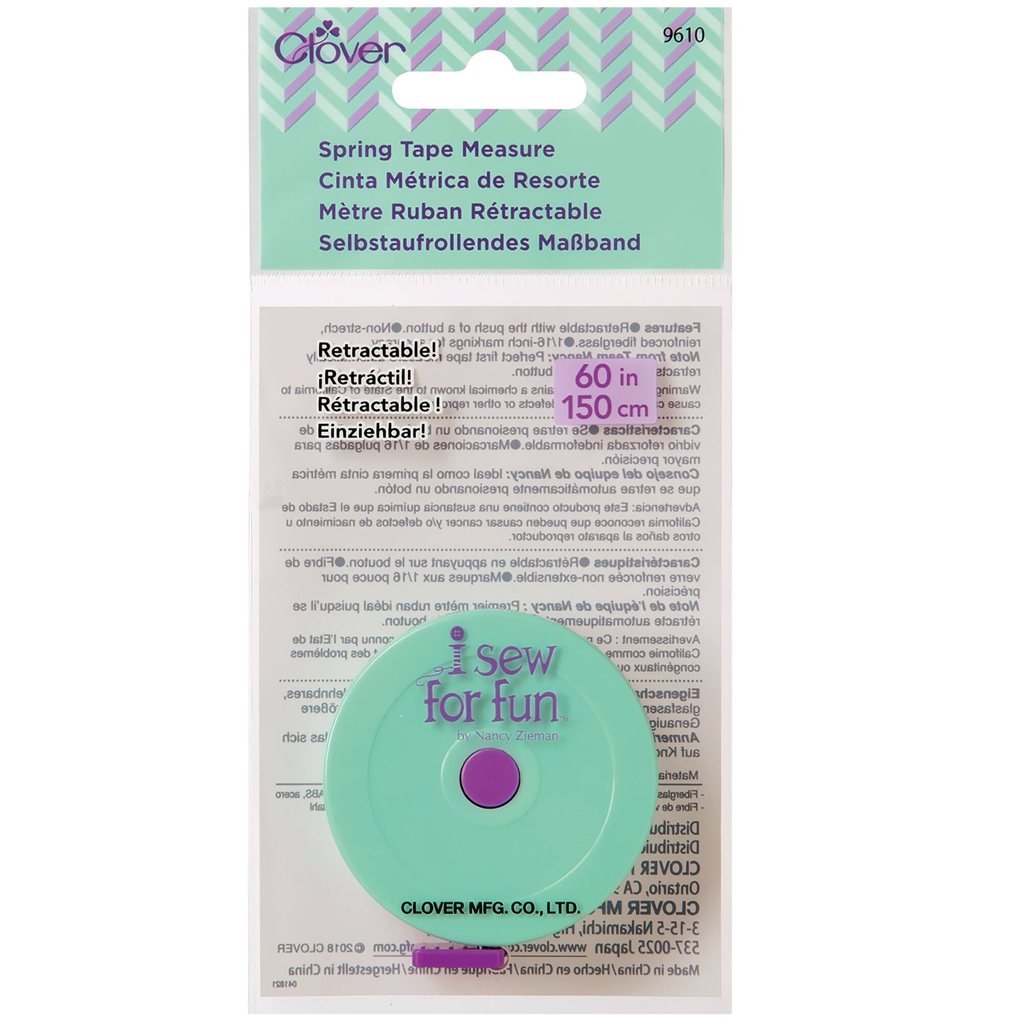 Clover 60" I Sew for Fun Spring Measuring Tape